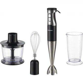 Mixer vertical Heinner HB-1000XBK, 1000W, viteza variabila, tocator, tel, cana de mixat, negru/inox