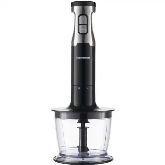 Mixer vertical Heinner HB-1000XBK, 1000W, viteza variabila, tocator, tel, cana de mixat, negru/inox