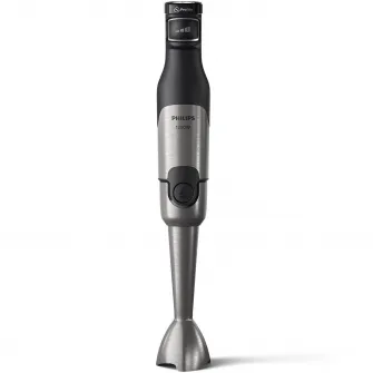 Mixer vertical Philips HR2682/00Seria 5000, 1200 W, Tehnologie SpeedTouch, Aparatoarea împotriva stropirii pentru lama, Indicator de viteză cu LED, Accesoriu tel, negru/argintiu