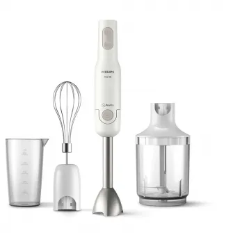 Mixer vertical Philips ProMix HR2545/00, 700 W, 1 setare viteza, Turbo, cana, tel, tocator XL, Alb