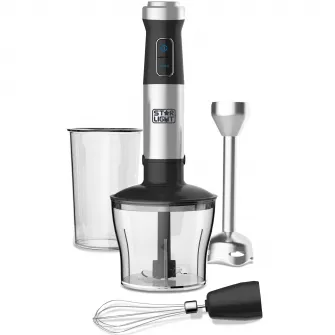 Mixer vertical Star-Light HBSJ-700W, 700 W, Variator viteza + Turbo, Tocator, Negru/Inox