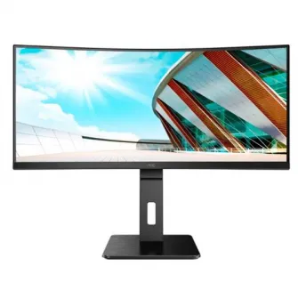 Монитор изогнутый LED VA AOC 34, WQHD, 100 Гц, 4 мс, FreeSync2, Frameless, HDMI, DisplayPort, CU34P2A