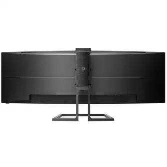 Monitor curbat LED VA Philips 48.8, Ultra wide, 32:9, 1800R, 5k Dual Quad HD, HDR 400, Adobe RGB 91%, Adaptive-Sync, DCI-P3 94%, Flicker-free, Display Port, LAN, Negru, 499P9H