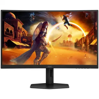 Monitor Gaming AOC, Curbat, 27'', VA, FHD, 280Hz, 1ms, 0.3ms, HDR10, FlickerFree, Boxe 2W x 2, HA, Pivot, HDMI, DisplayPort, USB, hub, C27G4ZXU, Negru
