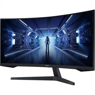 Игровой изогнутый монитор LED VA Samsung Odyssey, 34'', WQHD, 165 Гц, 1 мс, HDR10, 1000R, Free sync Premium, Display Port, HDMI, LC34G55TWWRXEN