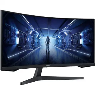 Игровой изогнутый монитор LED VA Samsung Odyssey, 34'', WQHD, 165 Гц, 1 мс, HDR10, 1000R, Free sync Premium, Display Port, HDMI, LC34G55TWWRXEN