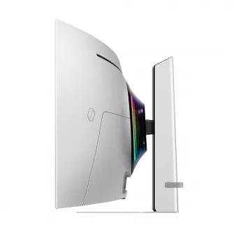 Monitor Gaming Curbat OLED Samsung Odyssey G9, 49'', DualQHD (5120 x 1440), 240Hz, 0.03ms, AMD FreeSync™ Premium Pro, NVIDIA G-Sync Compatible, Picture-by-Picture, Hub USB, HDMI, Micro HDMI, Display Port, USB, VESA, Pivot, Argintiu