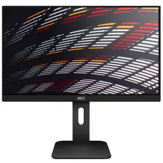 Monitor LED IPS AOC 23.8", Full HD, Display Port, Negru, 24P1