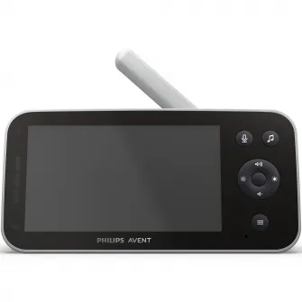 Monitor video digital pentru bebelusi Philips Avent SCD973/26, conectare la aplicatie mobila, full HD, functie de traducere a plansului, senzor SenseIQ