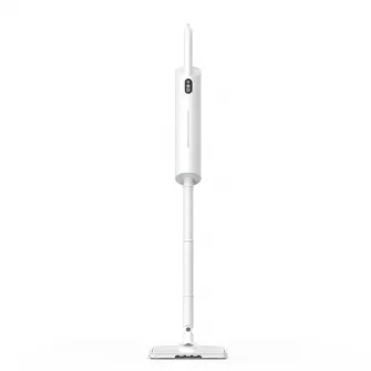 Mop cu abur Aeno ASM0001, 1200 W, 7 duze incluse, timp de functionare de pana la 38 de minute, rezervor de apa detasabil de 380 ml, 110°C abur, 27 g/ min, recipient pentru dezinfectant, 1.3 kg, alb