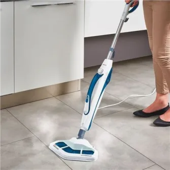 Mop cu abur, Polti, PTEU0296, Vaporetto, SV460, 1500 W, Capacitate rezervor apa 0.3 L, Alb/Albastru