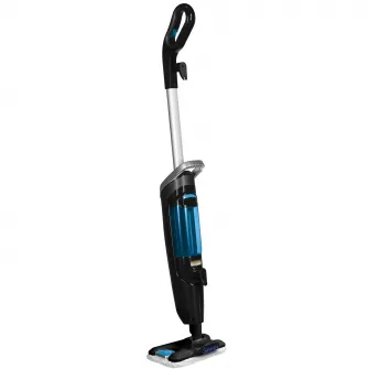 ROWENTA Steam Power RY6555WH Паровая швабра, 1200 Вт, 0,6 л, фильтр для удаления накипи, 3 настройки регулировки пара, черный / синий