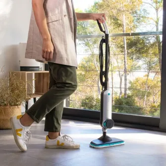 Mop cu aburi Cecotec HydroSteam 3030 Active 03250, 1500 W, 0.33 l, debit abur 30 g/min, 3 niveluri, argintiu/albastru