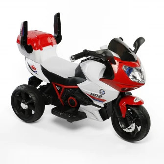 Motocicleta electrica Mappy, pentru copii, Alb/Rosu