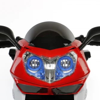 Motocicleta electrica Mappy, pentru copii, Alb/Rosu