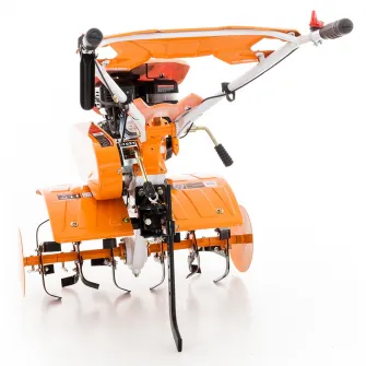 Motocultor pe benzina Ruris 701KS, 7 CP, 208 CC, 4 timpi, 2+1 viteze, 83 cm latime lucru, 29 cm adancime lucru, contine: roti cauciuc + plug reversibil mic + roti metalice fara manicot