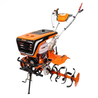 Motocultor pe benzina RURIS 913ACC, putere 13 CP, 390 CC, 4 timpi, 2+1 viteze, priza de putere, 110 cm latime lucru, 36 cm adancime lucru,contine: roti cauciuc + plug reversibil + roti metalice 500 + set contragreutati 20 kg