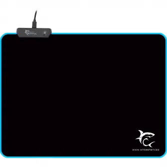 Mousepad gaming White Shark MP-1862 L, Iluminat, 35x25cm