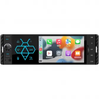 MP5 player auto PNI Clementine 9550 1DIN display 4 inch 50Wx4, Bluetooth, radio FM, Carplay, functie RDS