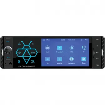 MP5 player auto PNI Clementine 9550 1DIN display 4 inch 50Wx4, Bluetooth, radio FM, Carplay, functie RDS