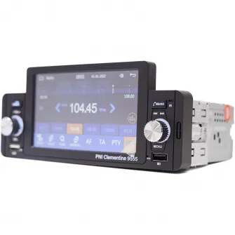 MP5 player auto PNI Clementine 9555 1DIN display 5 inch 4 x 50W, Bluetooth, radio FM, Carplay, functie RDS