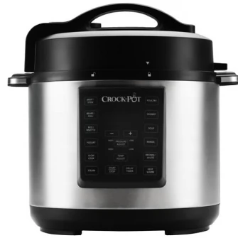 MultiCooker Crock-Pot Express CSC051X, 1000 Вт, 5,6 л, приготовление под давлением, цифровое управление, 8 программ, 4 режима приготовления, таймер, серебристый