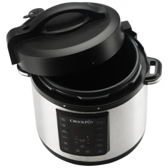 MultiCooker Crock-Pot Express CSC051X, 1000 Вт, 5,6 л, приготовление под давлением, цифровое управление, 8 программ, 4 режима приготовления, таймер, серебристый