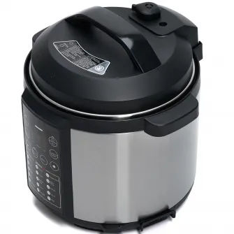 Multicooker cu gatire sub presiune Heinner HPCK-6IX, 3.8 L, 15 programe, Vas antiadeziv detasabil, Presiune reglabila, Timer, Display led, Inox