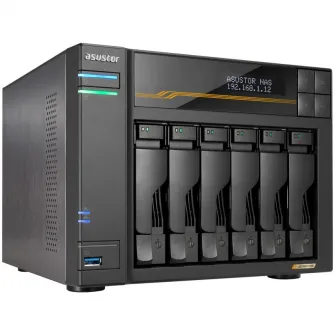 Network Attached Storage, Asustor, Lockerstor 6 Gen3 AS6806T, 6 Bay, Quad-Core 2.3GHz, 16G ECC RAM DDR5