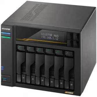 Network Attached Storage, Asustor, Lockerstor 6 Gen3 AS6806T, 6 Bay, Quad-Core 2.3GHz, 16G ECC RAM DDR5