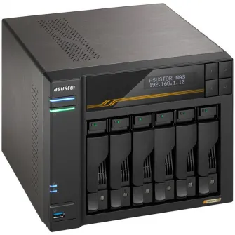 Network Attached Storage, Asustor, Lockerstor 6 Gen3 AS6806T, 6 Bay, Quad-Core 2.3GHz, 16G ECC RAM DDR5
