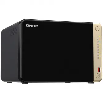Network Attached Storage Qnap TS-664-8G cu procesor Intel® Celeron® N5095 Quad-core 2.8GHz, 6-Bay, 2 Sloturi PCIe M.2 2280, 8GB DDR4, 2 Porturi 2.5GbE