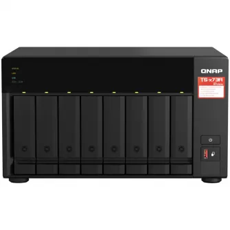 Network Attached Storage Qnap TS-873A-8G cu procesor AMD Ryzen™ V1500B Quad-core 2.2GHz, 8-Bay, 2 Sloturi PCIe M.2 2280, 8GB DDR4, 2 Porturi 2.5GbE
