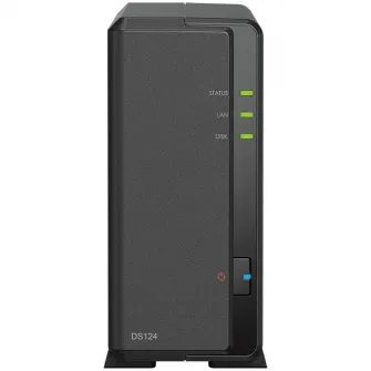 Network Attached Storage Synology DiskStation DS124 cu procesor Realtek RTD1619B 1.7GHz, 1-bay, 1GB DDR4