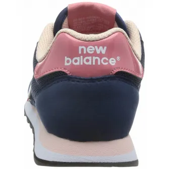New Balance, Pantofi sport cu insertii de piele 500, Albastru, 37