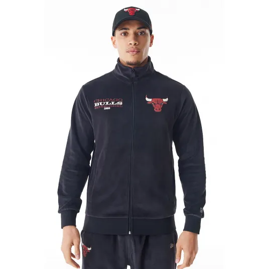 New Era, Hanorac unisex cu aspect catifelat, Negru, Rosu inchis, M