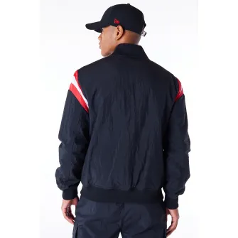 New Era, Jacheta bomber cu imprimeu Chicago Bulls NBA Panel, Rosu, Negru, Alb, XS