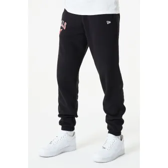 New Era, Pantaloni sport lejeri cu detaliu logo, Negru, S