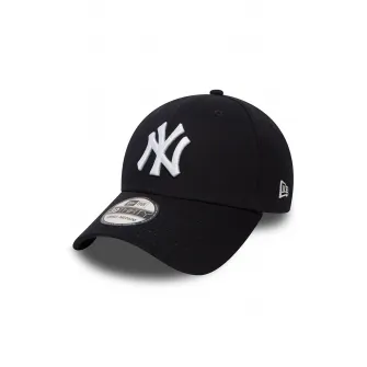 New Era, Sapca ajustabila cu logo New York Yankees League Baseball, Alb optic, Negru, 58.7-63.5 CM