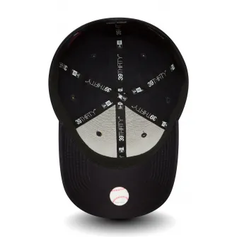 New Era, Sapca ajustabila cu logo New York Yankees League Baseball, Alb optic, Negru, 58.7-63.5 CM