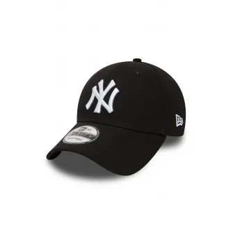 New Era, Sapca ajustabila cu logo New York Yankees Leaugue Baseball, Negru/Alb, 55.8-61.5 CM Standard