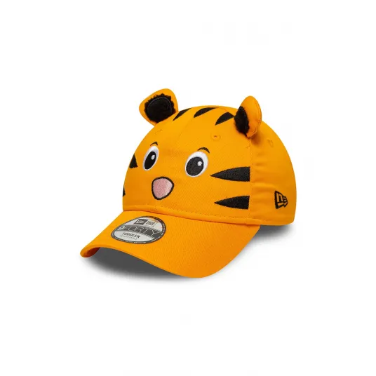 New Era, Sapca din bumbac cu urechi, pentru baseball, Negru, Portocaliu, 50-51 CM