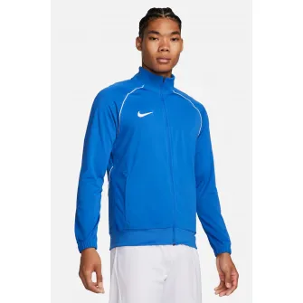 Nike, Bluza cu fermoar si guler mediu pentru fotbal, Alb, Albastru royal, 2XL
