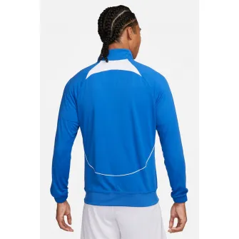 Nike, Bluza cu fermoar si guler mediu pentru fotbal, Alb, Albastru royal, 2XL