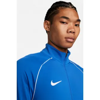 Nike, Bluza cu fermoar si guler mediu pentru fotbal, Alb, Albastru royal, 2XL