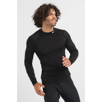 Nike, Bluza cu maneci raglan si tehnologie Dri-FIT pentru fitness Pro, Negru, 2XL
