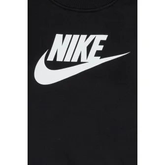 Nike, Bluza de trening cu model logo Club, Negru, Alb, 122-128 CM