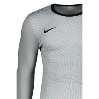Nike, Bluza slim-fit cu imprimeu si tehnologie Dri-Fit, pentru fotbal, Gri deschis, L