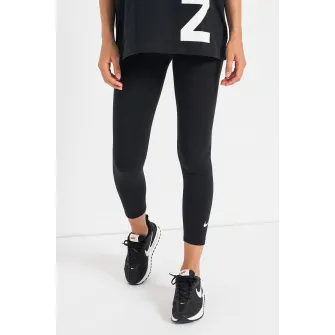 Nike, Colanti crop cu talie inalta, Negru, S