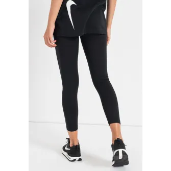 Nike, Colanti crop cu talie inalta, Negru, S